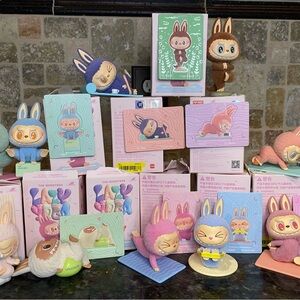 Lazy yoga pop mart authentic full set INCLUDES SECRET